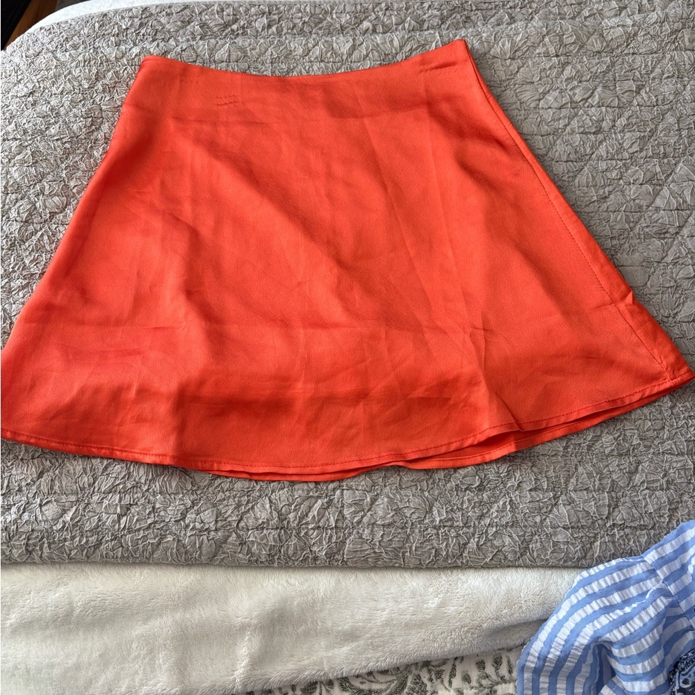 Orange A-Line Women's Skirt